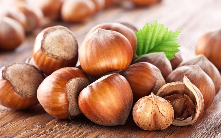 Birkenpollenallergie Kreuzallergie auf HaselnĂĽsse HaselnĂĽsse in GroĂźaufnahme